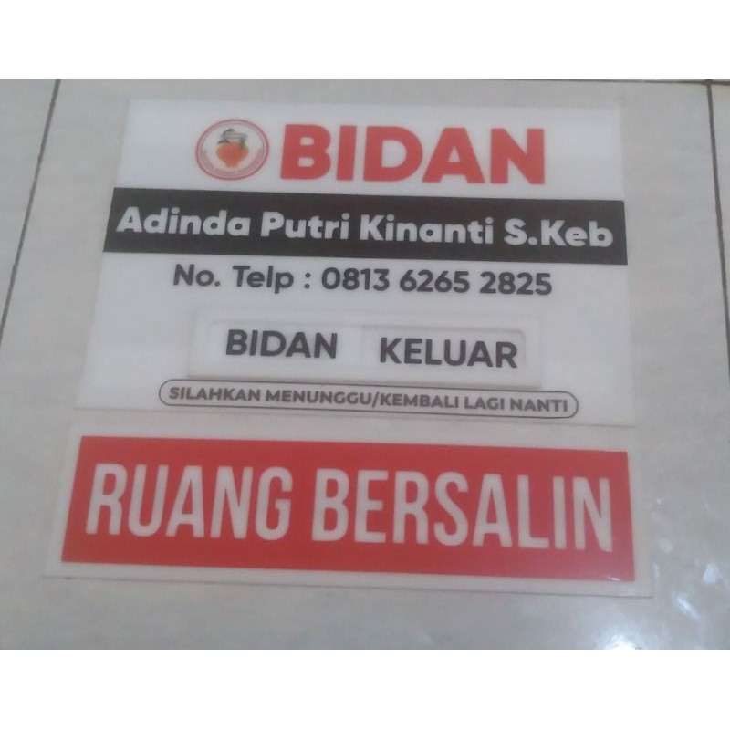 PAPAN NAMA, PAPAN PINTU AKRILIK, PAPAN TANDA