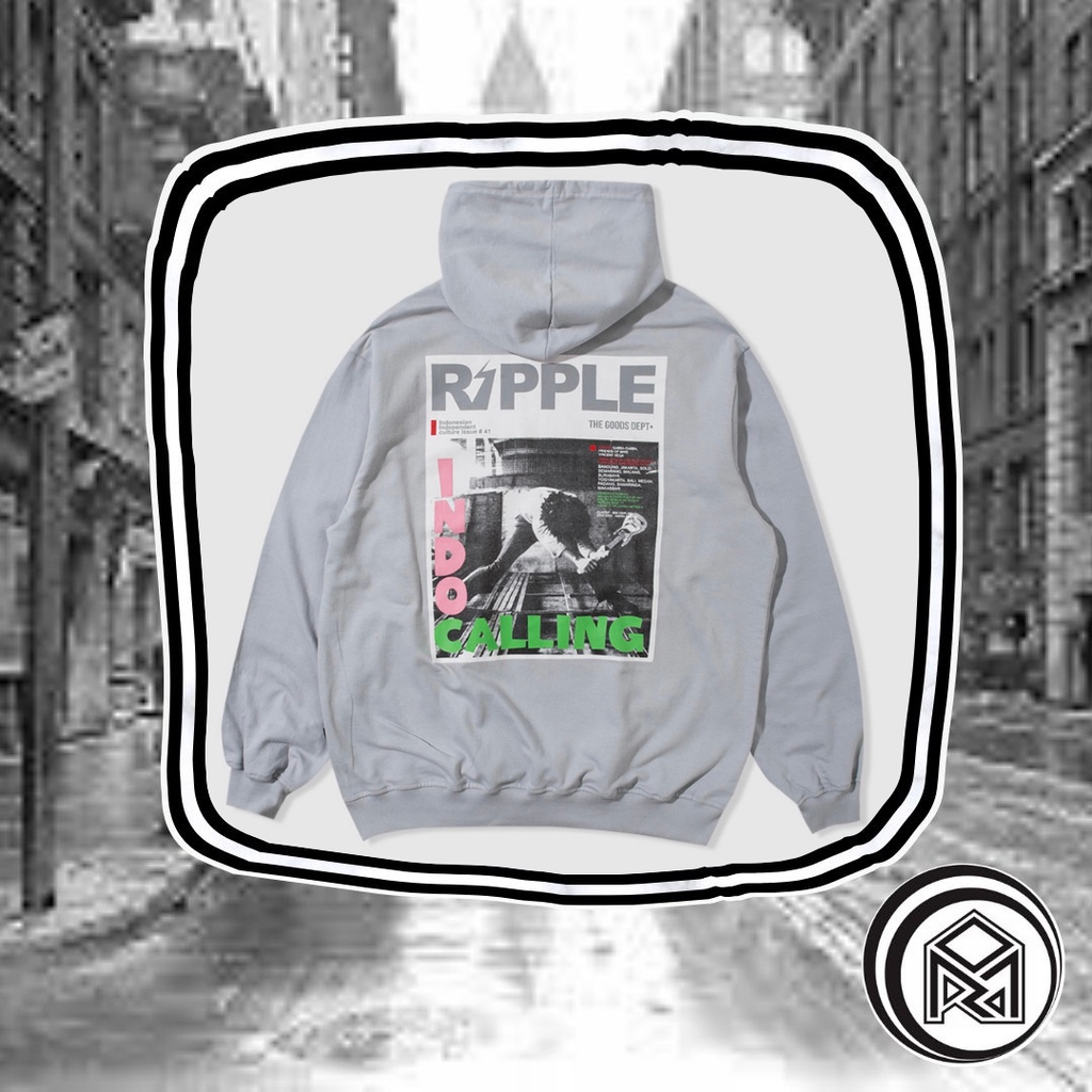 Ripple Page Hoodie Grey The Goods Dept UNISEX Pakaian Jaket Pria Wanita Local Pride Streetwear Fashi