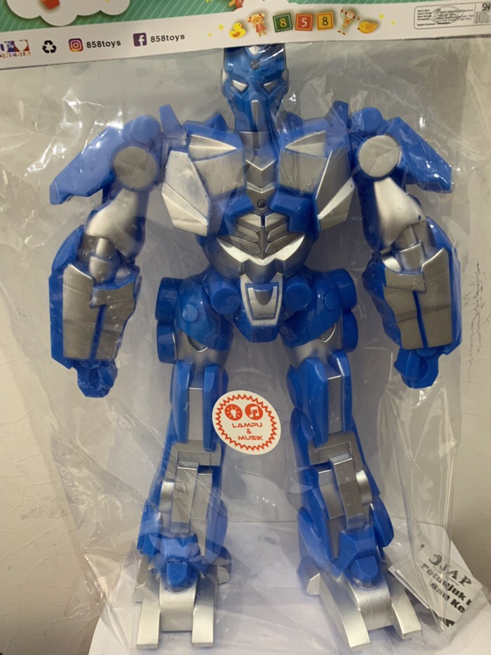 Mainan robot JUMBO transformer optimus prime bumblebee nyala suara