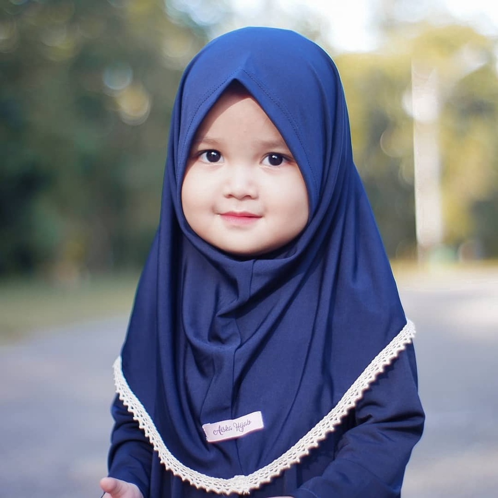 Hijab Instant Anak / Jilbab Bayi Aiska Renda Satu Set Cantik Jersey Import Newborn - 6 tahun / Hijab Anak Perempuan / Jilbab Anak Perempuan