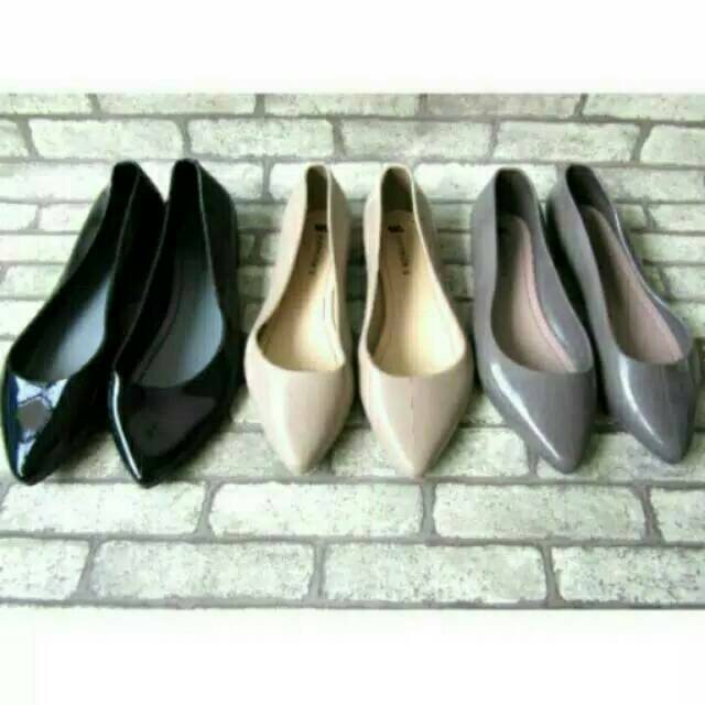 RESTOK 37-41 YUMEIDA Mila Flat Jelly Shoes Sepatu Yumeida Jelly Shoes