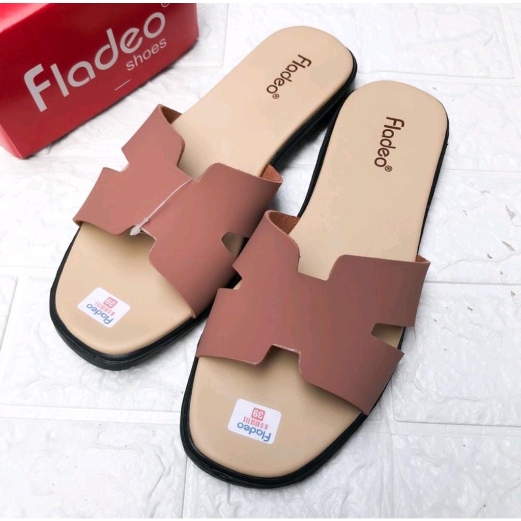 sandal fladeo / sandal slop / sandal H / sandal santai / sandal cantik / sandal lucu / sandal teplek / sandal wanita