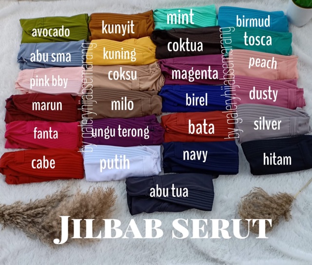 JILBAB SERUT JOKOWI SERI WARNA 2 / HIJAB INSTAN SERUT JOKOWI