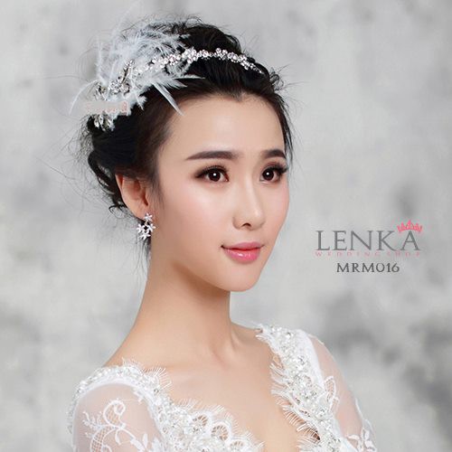 Tiara Bando Sanggul Pengantin L Aksesoris Rambut Wedding Lenka Mrm016
