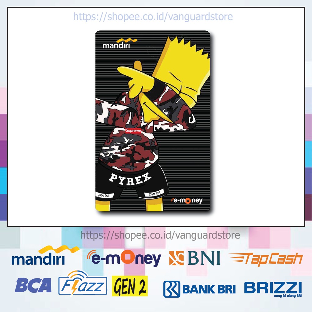 KARTU E MONEY E TOLL THE SIMPSONS ANIME 47 EMONEY MANDIRI FLAZZ BCA BNI TAPCASH BRIZZI BRI-1 SISI