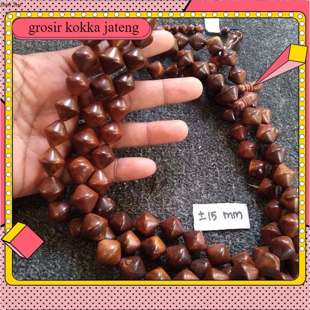 tasbih kokka wajik ± 15 mm ( 15mm ) (JUMBO) 99 butir