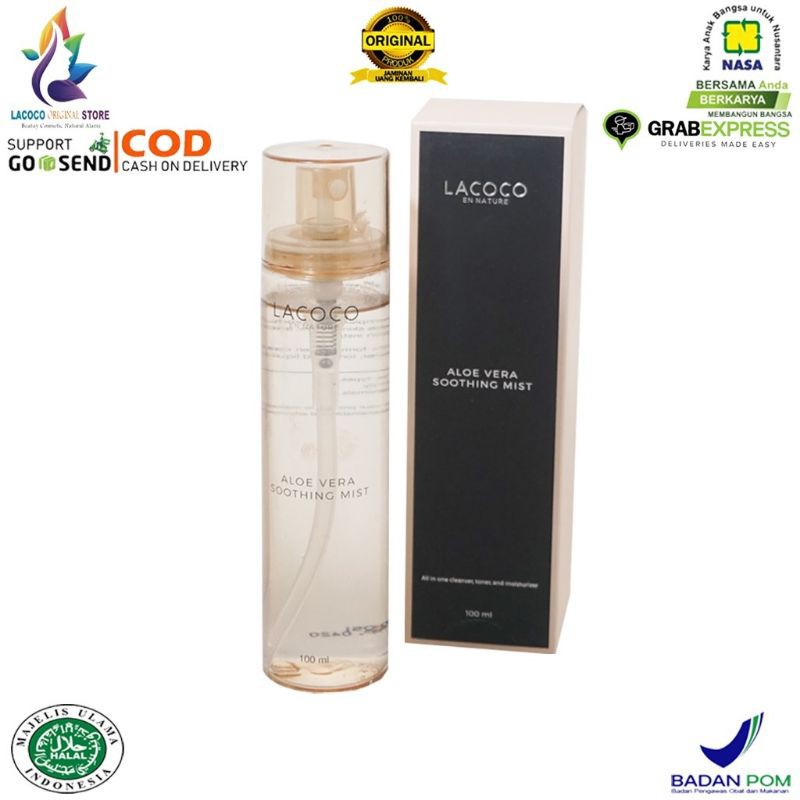 Lacoco Aloevera Shooting Mist AVMIST Pencerah dan Penyegar Wajah Aman BPOM