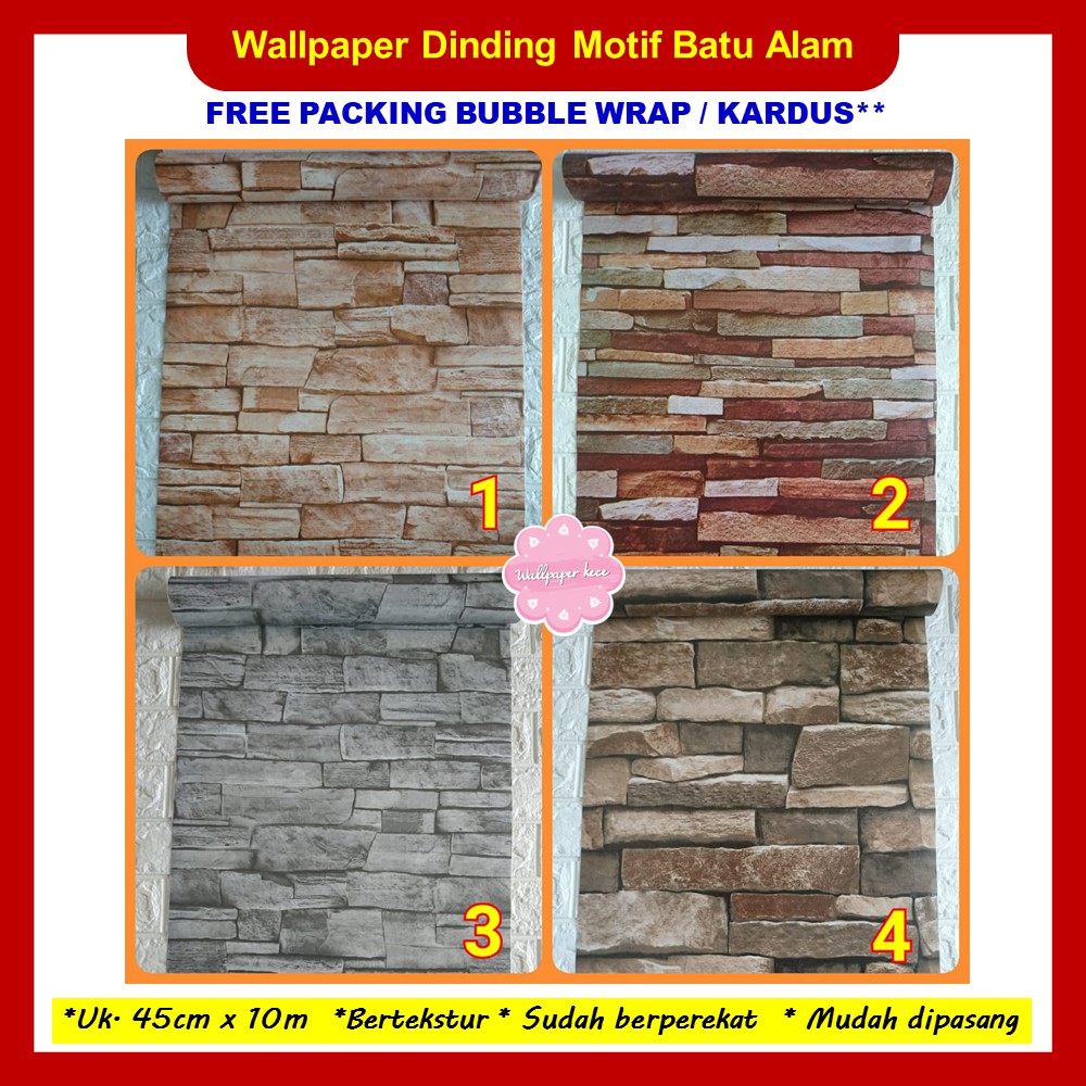 Wallpaper Sticker Dinding  Batu  Alam Abu Abu 3d Gallery 
