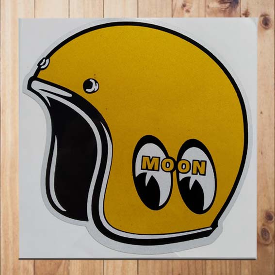 Sticker Moon Eyes Helmet