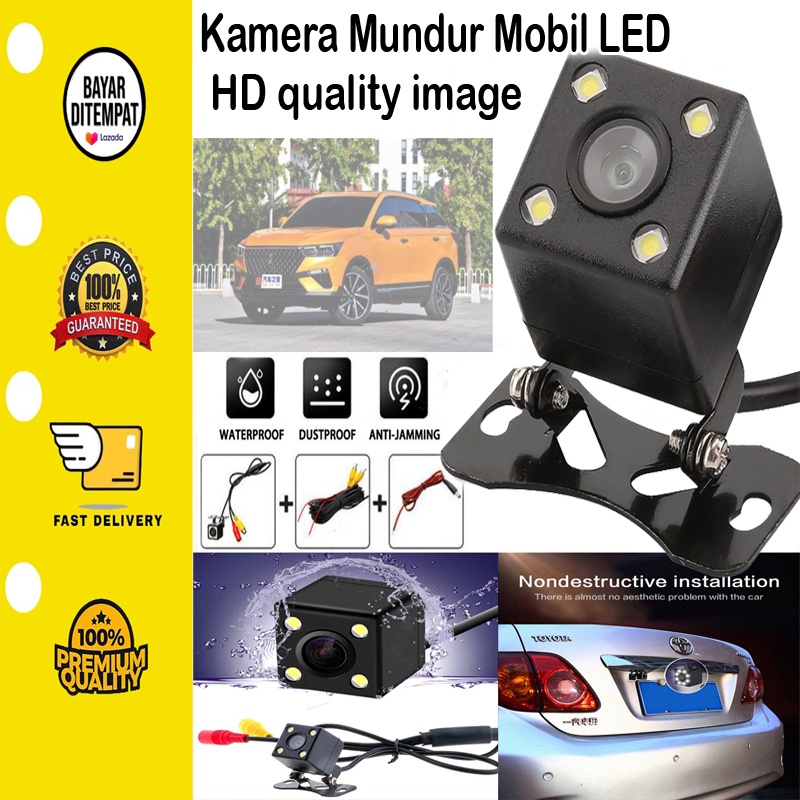 [BISA COD] Kamera Mundur Mobil LED Universal LED CCD Rearview Camera Nightvision Kamera mundur parkir Mobil Camera ccd universal