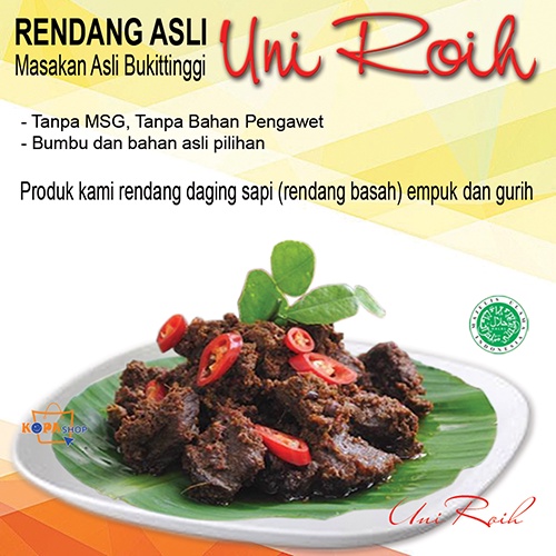 

Rendang Daging Sapi (Uni Roih) 1 Kg
