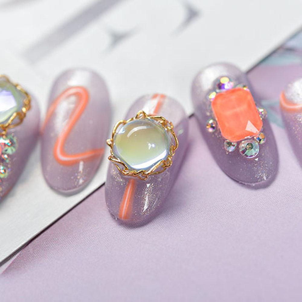 Mxbeauty DIY Dekorasi Nail Art Jepang 3D Hiasan Kuku Manicure Aurora Phantom Mocha Neon Diamond