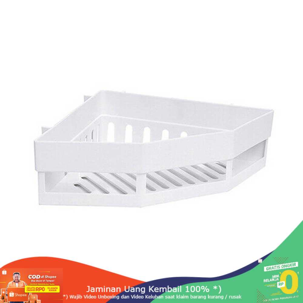 (BISA COD) RVOSTR ZGRK Rak Gantungan Sudut Dinding Kamar Mandi Corner Shelf - ST145