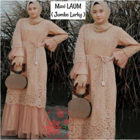 Maxy Laum Jumbo Baju Gamis Muslim Terbaru 2020 2021 Model Baju Pesta Wanita kekinian