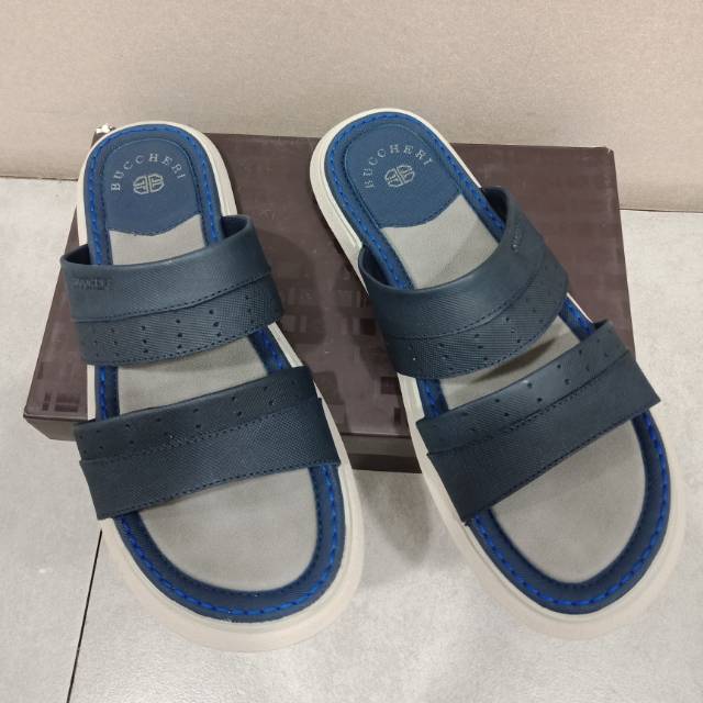  SANDAL  KULIT CASUAL PRIA  BUCCHERI  Shopee Indonesia