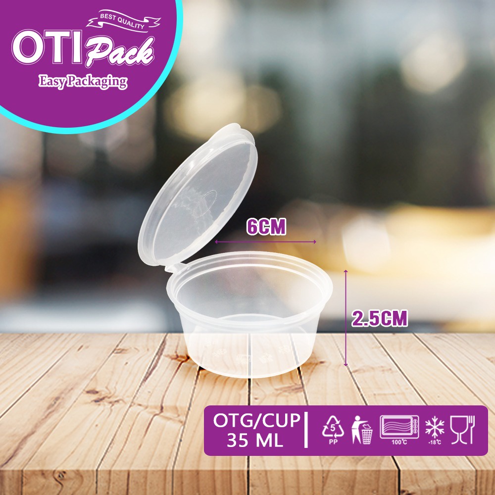 Thinwall / Tempat saos plastik 35ml thinwall cup sambal container saus OTG35