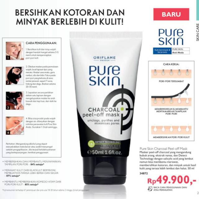 Masker Pengangkat Komedo Pure Skin Oriflame