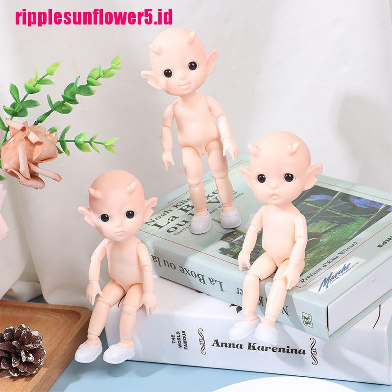 # Kaos T-Shirt Wanita Lengan Pendek Motif Print #Boneka BJD Elves 13 Sendi Dapat Digerakkan Warna Nude Ukuran 16cm