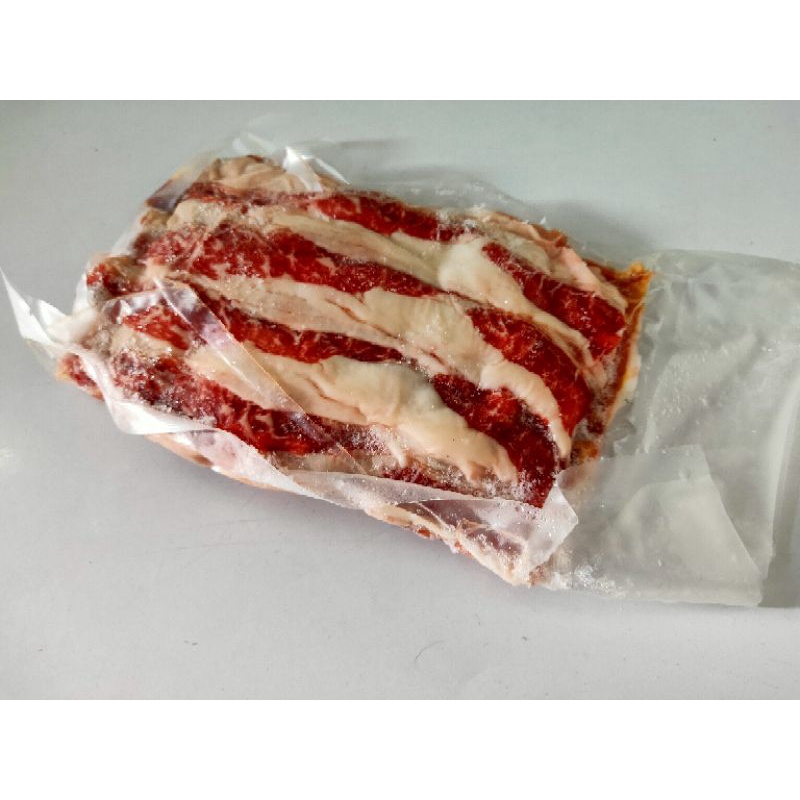 

Daging Slice Shortplate Tipis untuk menu Shabu atau Yakiniku
