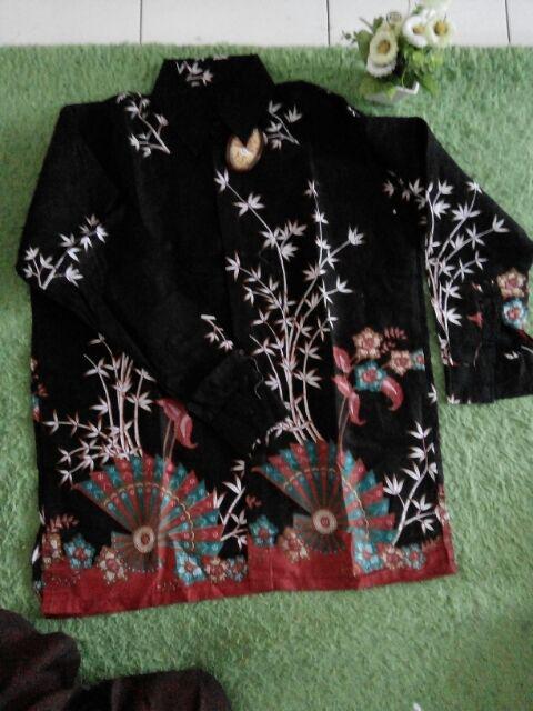 Couple Batik Kipas Seragam Atasan Kantor