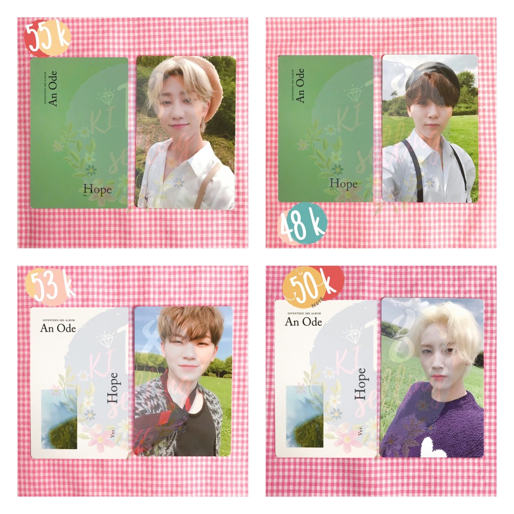 SEVENTEEN PHOTOCARD PC PHOTOBOOK ALBUM AN ODE HOPE VERSION JEONGHAN WOOZI THE8 BERET