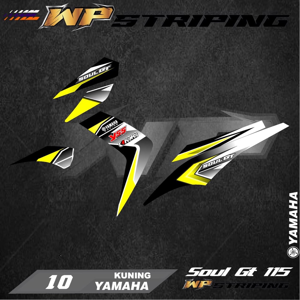 Stiker Striping MIO SOUL GT 115 / Sticker Variasi List Skotlet Motor Yamaha MIO GT SOUL GT 115 / 10