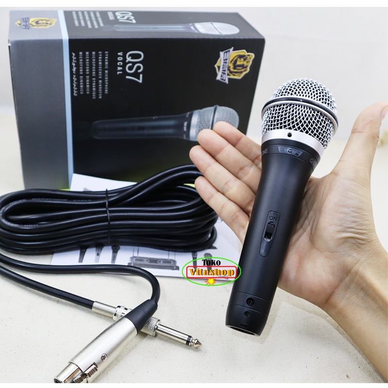 MIC KABEL BMA QS7 MICROPHONE ORIGINAL MIK DYNAMIK MIKROPON PROFESIONAL