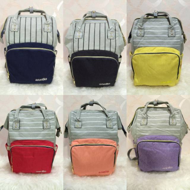 Klik.Anello Diaperbag Stripe Upgrade gen.3 {FREE UPGRADE JNE REG TO JNE YES}