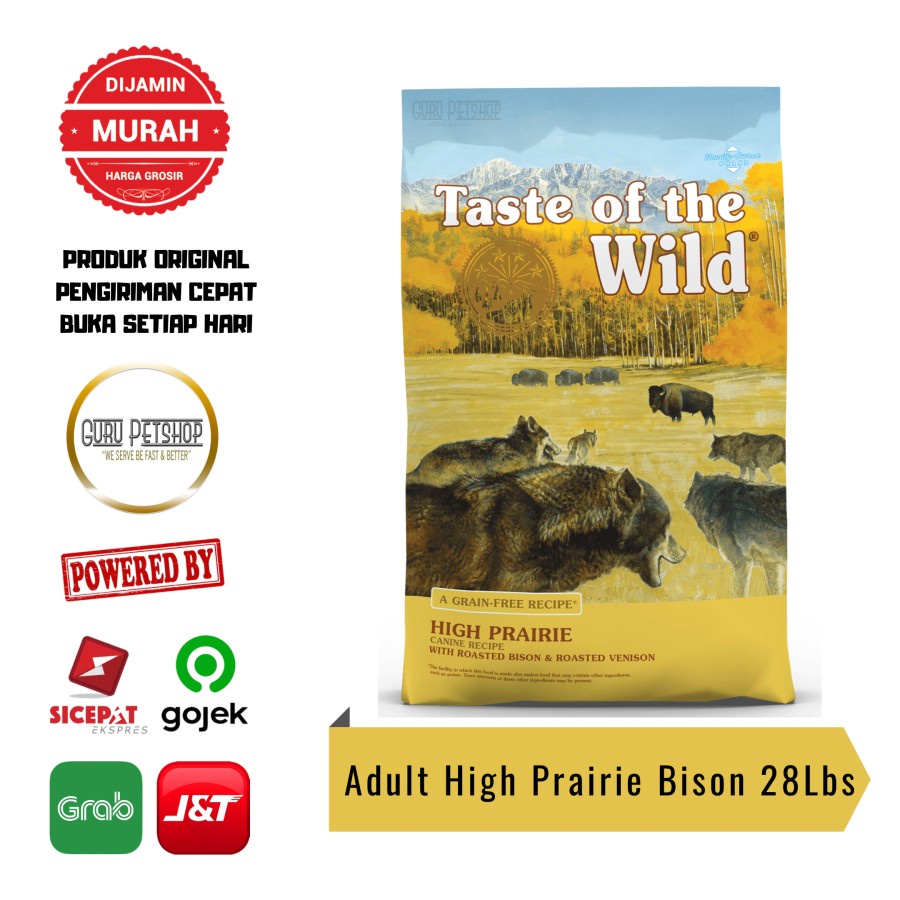 Taste Of The Wild High Prairie Adult 28Lbs TOTW Bison Adult 12.7kg