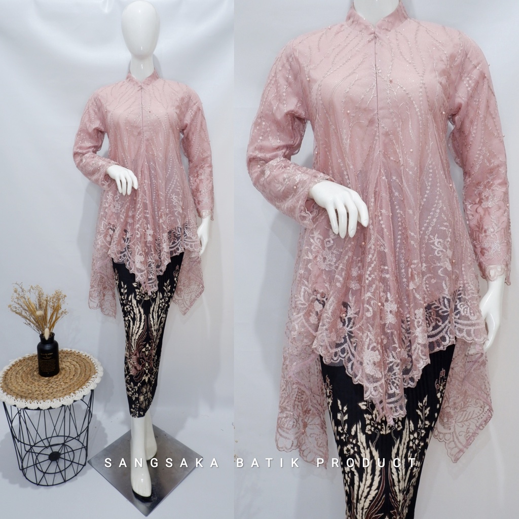 Kebaya tunik brokat / kebaya busui / kebaya modern / kebaya wisuda / kebaya favorite / kebaya sanghai