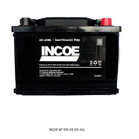 INCOE MF 555-59 (55 Ah) INMF-555-59 Mazda, Cheverolet, Volkswagen dan sejenis
