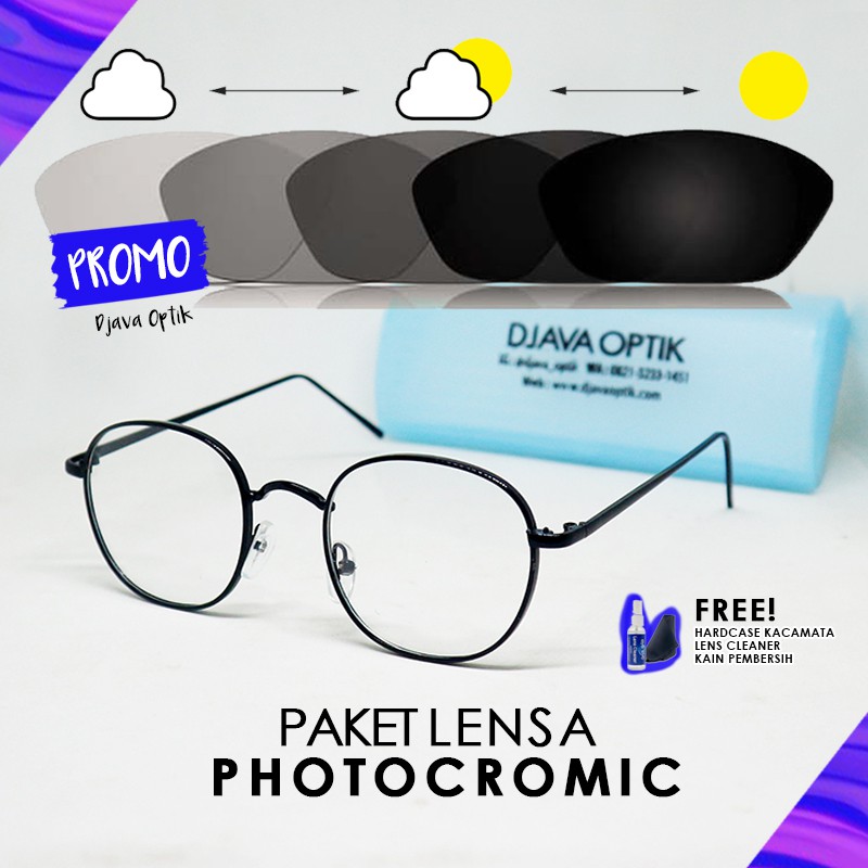 Kacamata Gaya Photocromic Minus Anti Radisi UV dan Gadget Termurah