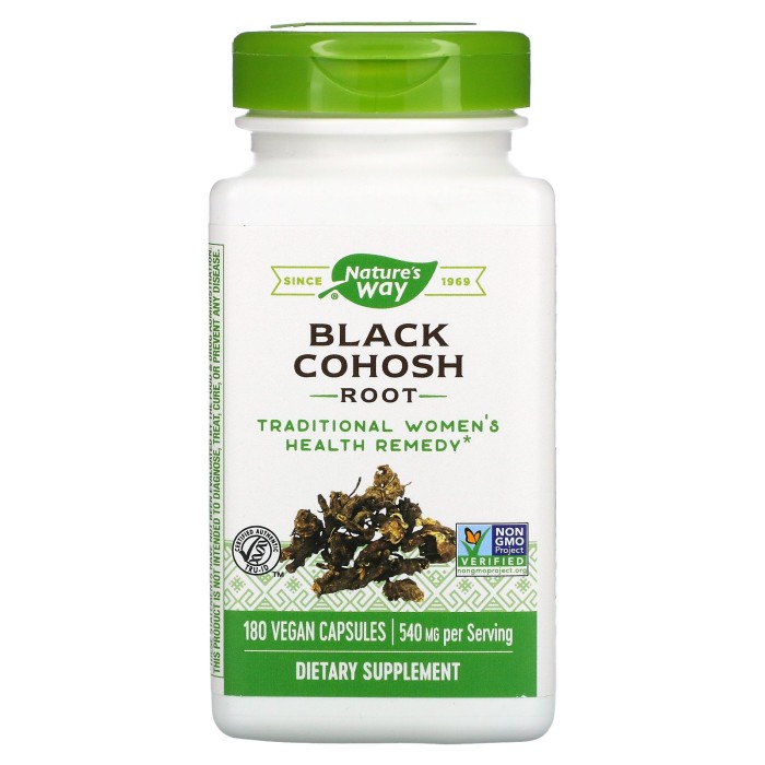 Nature's Way Black Cohosh Root 540 mg 180 m Caps Menopause Support