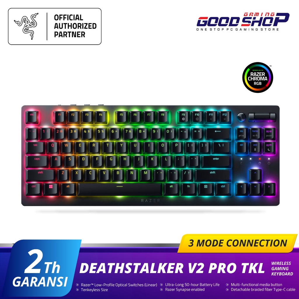 Razer Deathstalker V2 Pro TKL Low Profile - Wireless Keyboard