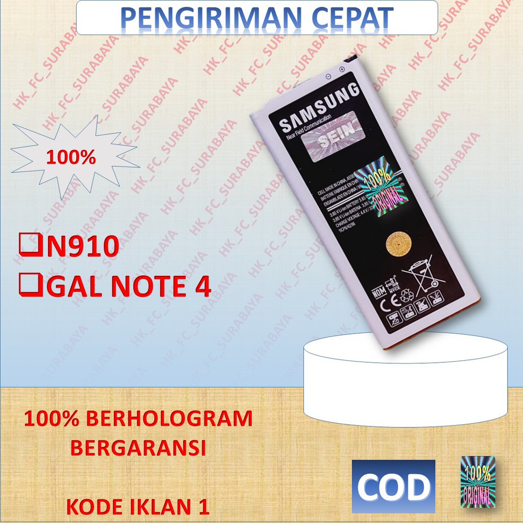 ORY FC NOTE 4 BATERAI SAMSUNG NOTE 4