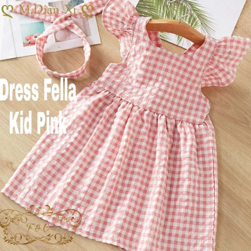 Dress Anak Perempuan / Dress All size 3-5 Tahun / Dress Fella Kid