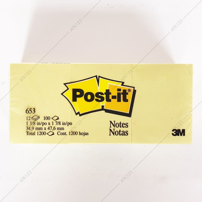 

Dijual Sticky Notes Post-it No. 653 Uk. 34.9 x 47.6 mm Limited