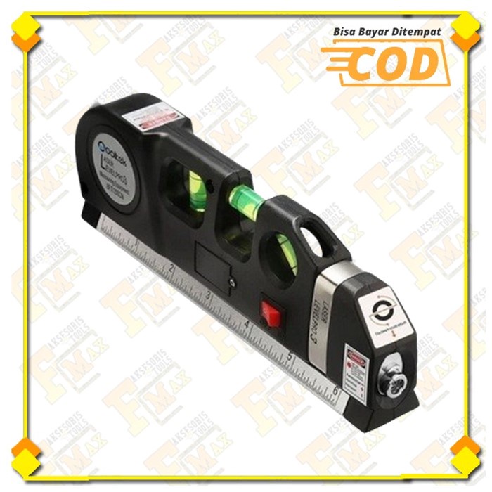 Fixit Level Pro 3 Penggaris Laser Waterpass Meteran Laser 250 Cm Laser Waterpass Murah Multifungsi