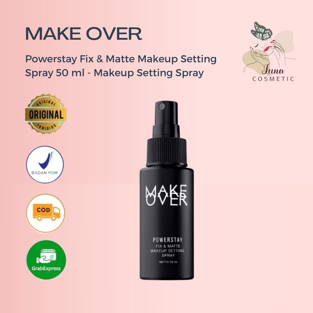 MAKE OVER Powerstay Fix &amp; Matte Makeup Setting Spray 50 ml - Makeup Setting Spray