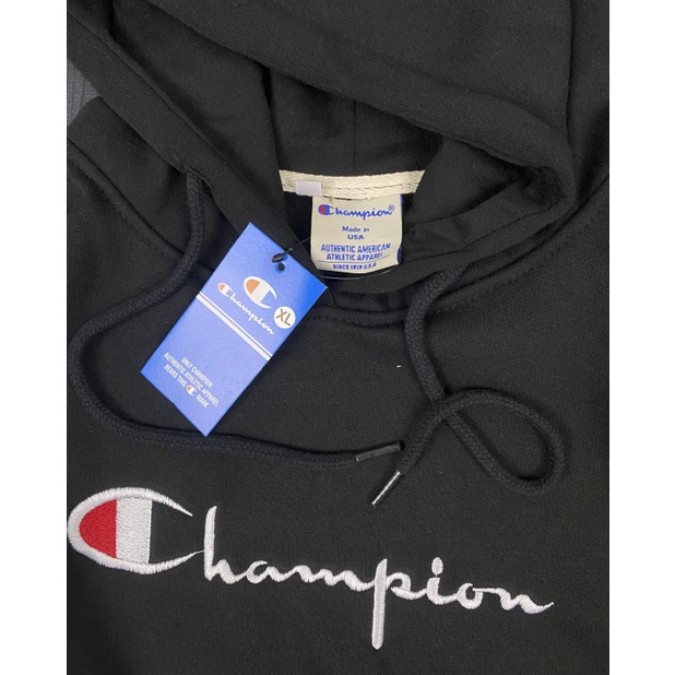 Hoodie champion bordir marun tua premium