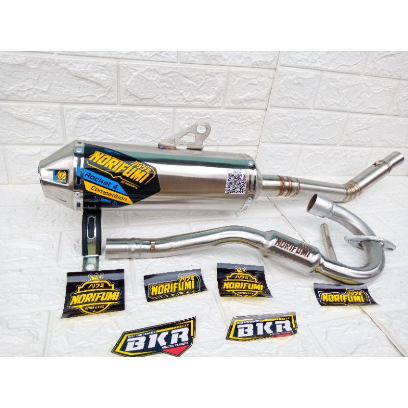 KNALPOT NORIFUMI ROCKET 4 COMPETISI CRF 150L, KLX 150, D-TRACKER, WR 155R-7