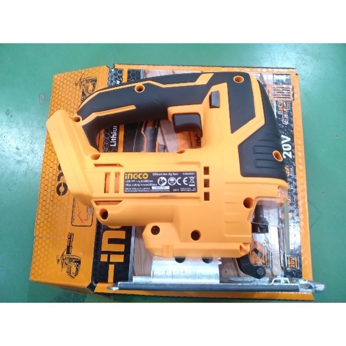 MESIN JIGSAW CORDLESS 20V PACK 4.0AH GERGAJI BATERAI INGCO CJSLI8501