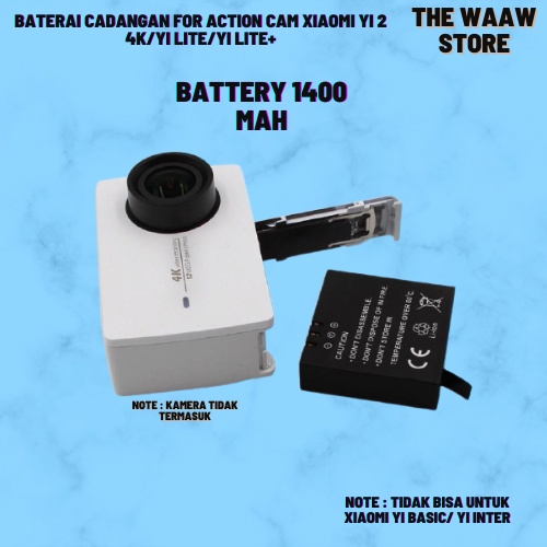 Baterai xiaomi yi lite / xiaomi yi 2 4k / xiaomi yi 4k plus / battery xiaomi yi lite az16