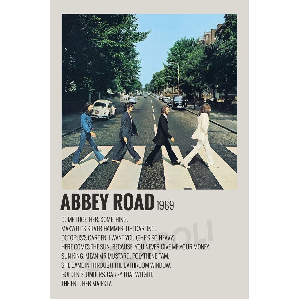 Poster Cover Album Abbey Road - The Beatles