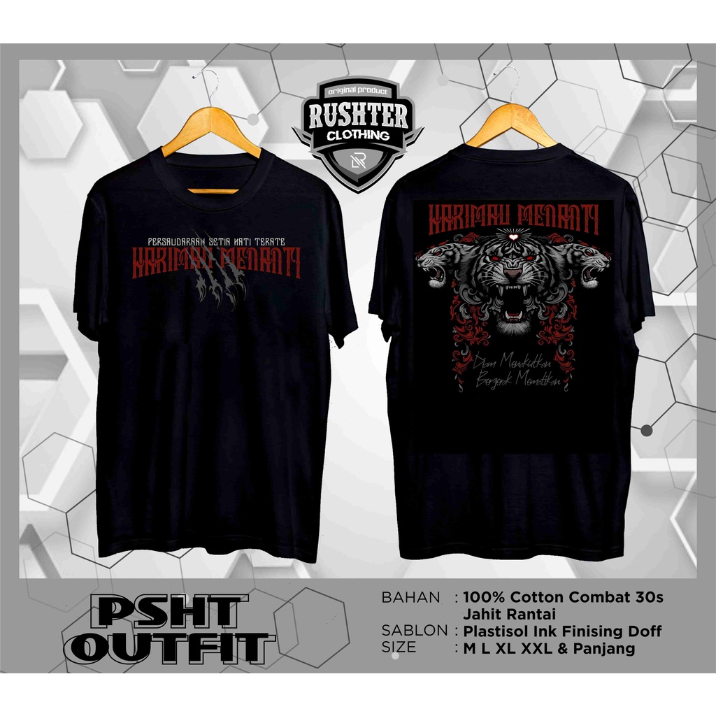 KAOS PSHT HARIMAU MENANTI/KAOS DISTRO/BISA COD