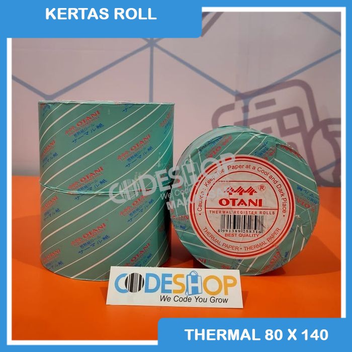 KERTAS ROLL THERMAL 80 X 140 - 80X140 MM | MESIN ANTRIAN TIKET PARKIR