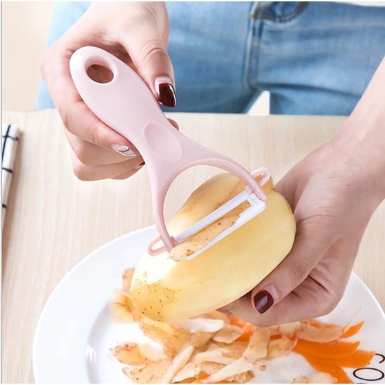 (CLASHOP)Pisau Pengupas Kulit Buah Sayur Wortel Kentang Apel Alat Kupas Fruit Peeler (