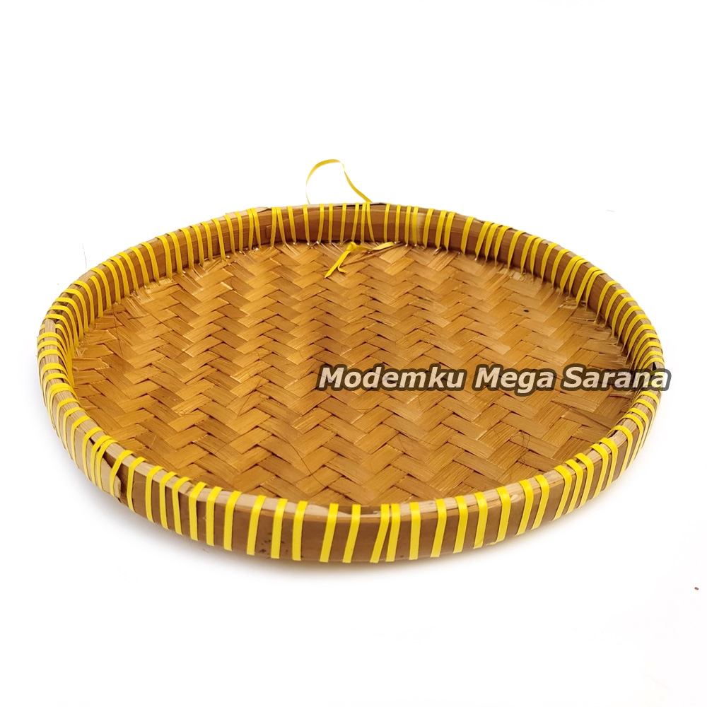 Tampah Bambu Diameter 29cm | Tambir Piring Bambu Nampan Nampah