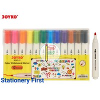 Spidol Papan Tulis Set 12 Warna Joyko WMC-51 Colour Whiteboard Marker