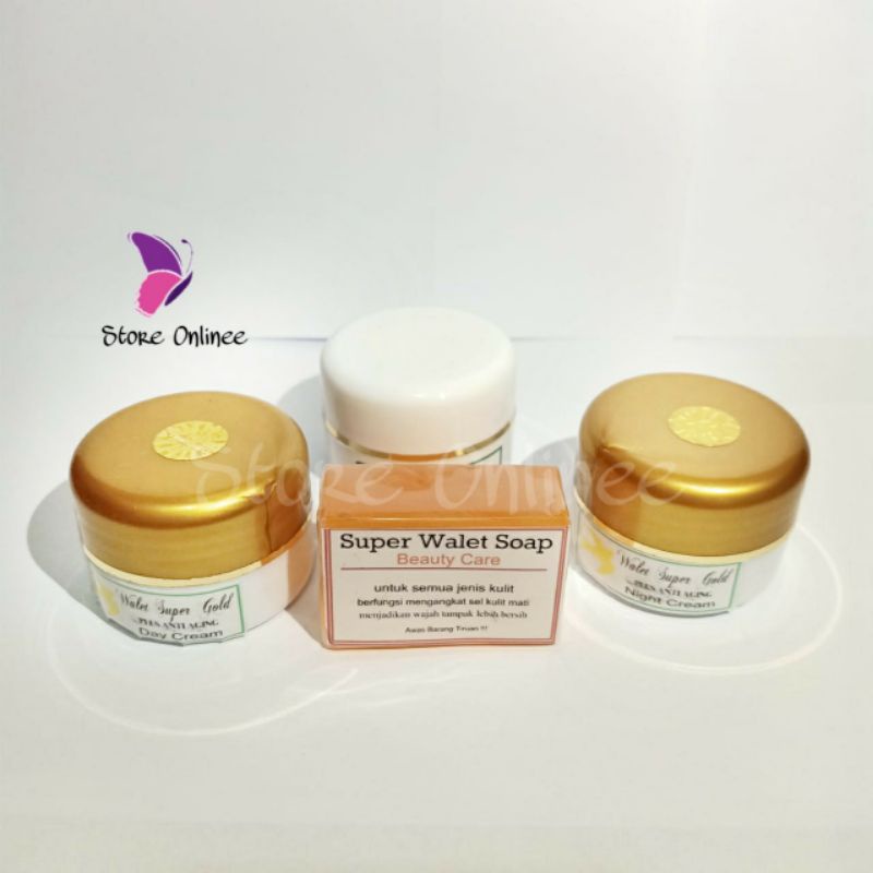 Cream Walet Super Gold Pemutih wajah Pencerah Wajah Penghilang Flek hitam